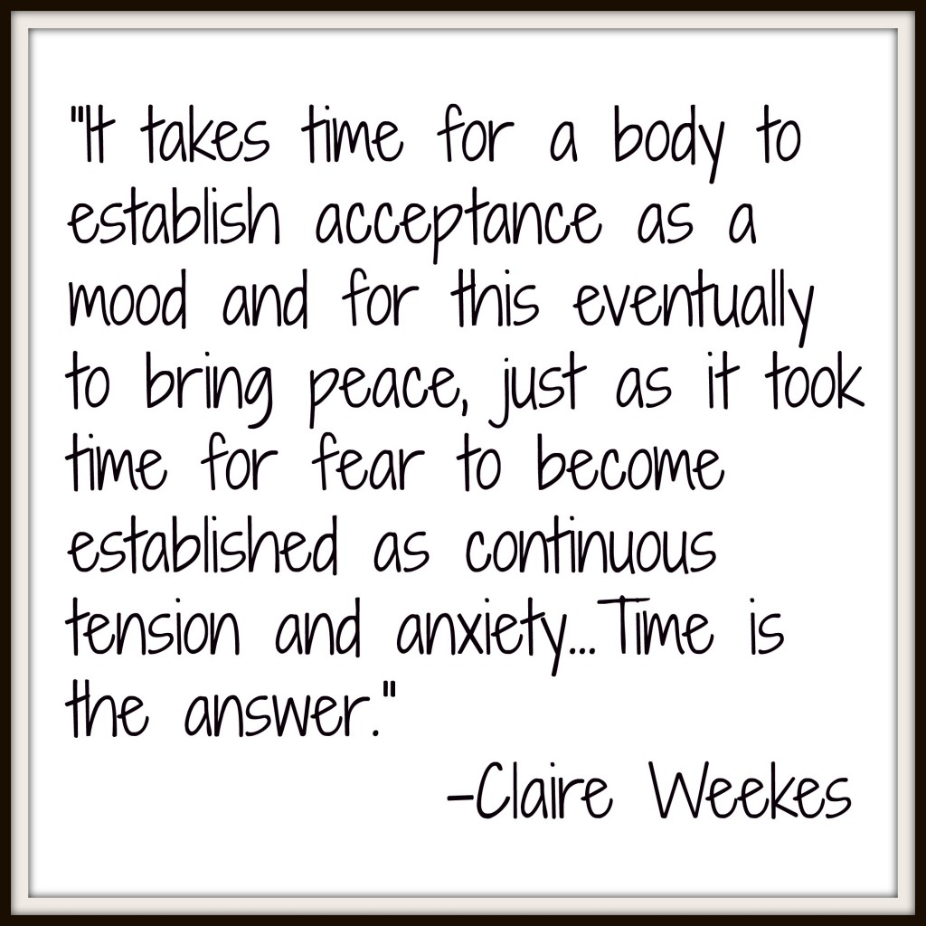 claire weekes, acceptance, fear, fight or flight